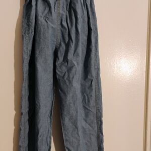 Light Wash Denim High-Waist Pants